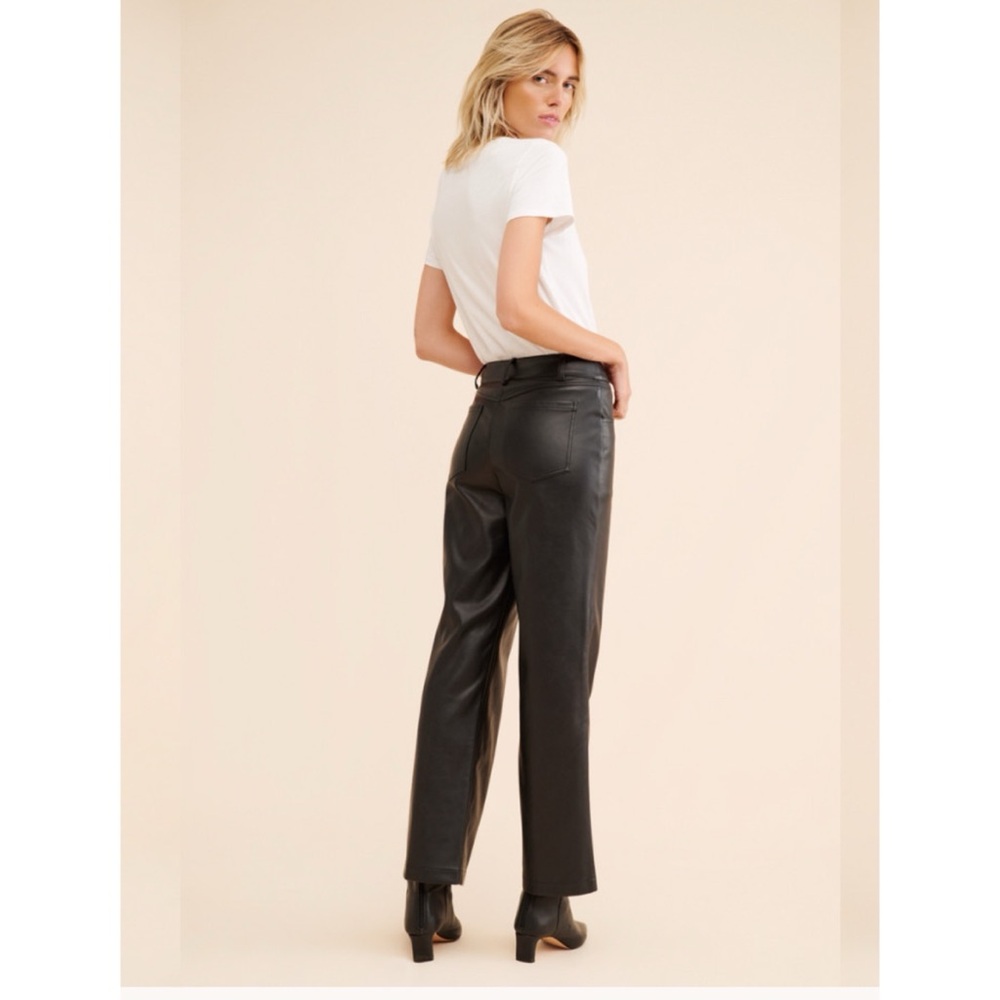 4TH & Reckless‎ Bobbie Vegan Leather Trousers Medium Black - Picture 3 of 4